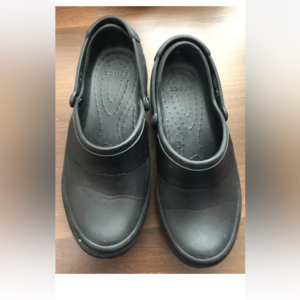 Crocs Mercy Womens Shoes Size 7 Black Slip Resistant Non Marking Work Clogs